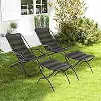 Amazon.com: Tangkula Set of 2 Wicker Sling Chair with